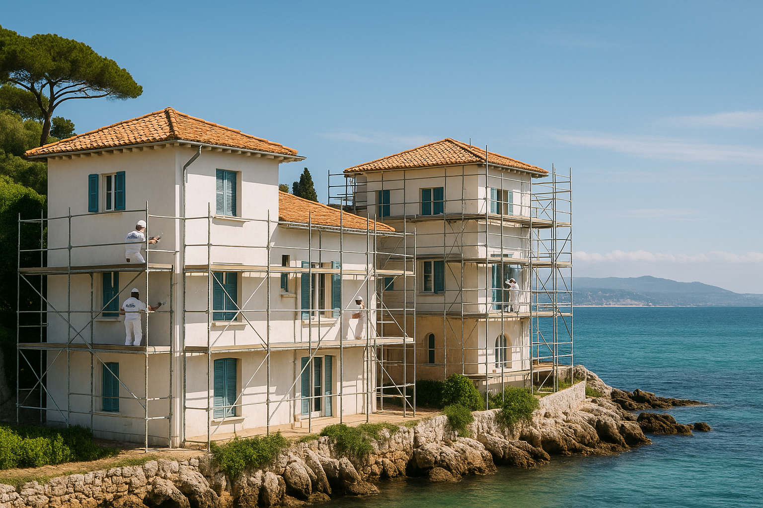 Expertise en peinture à Antibes - Restauration de villa Belle Époque